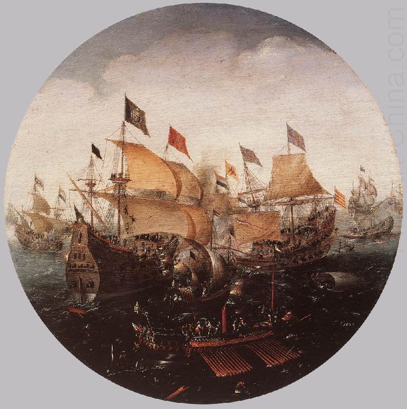 ANTHONISZ, Aert Sea Battle between Dutch and Spanish Boats china oil painting image